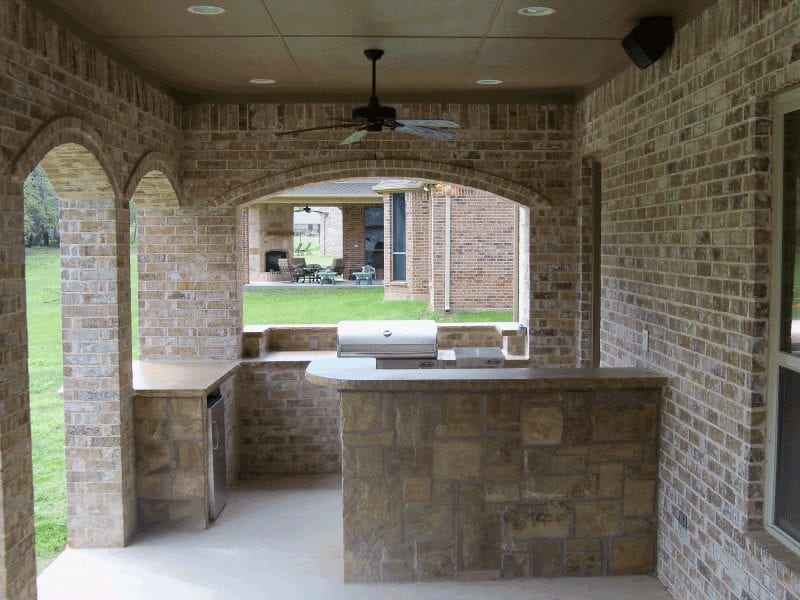 Stone Masonry Outdoor Living Space